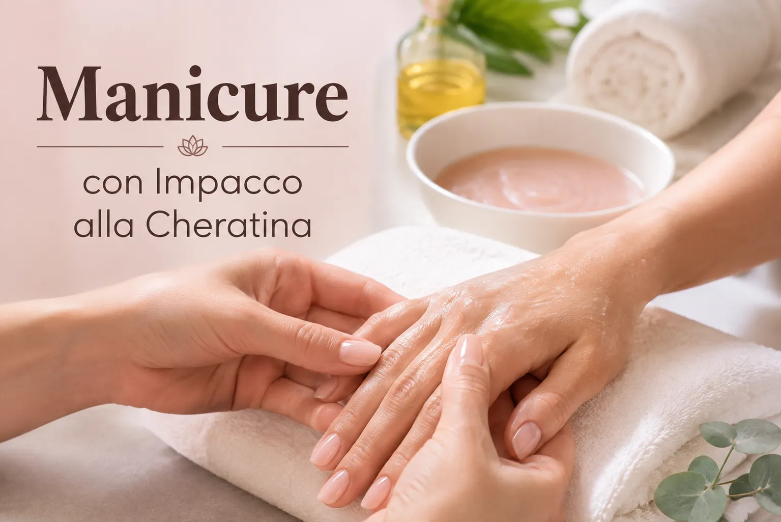 Manicure con Impacco alla Cheratina